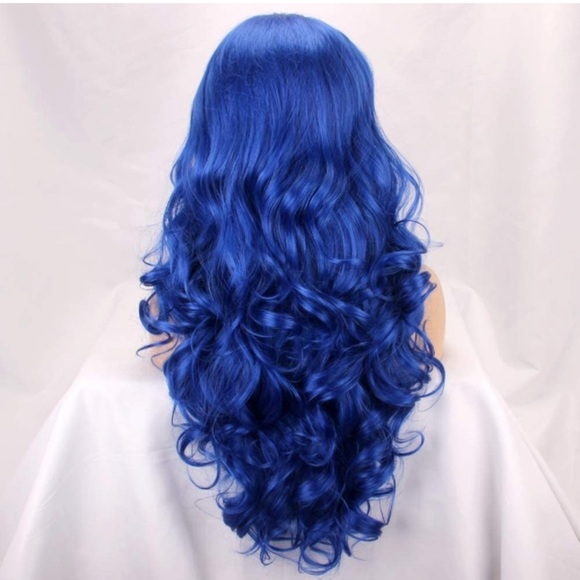 Blue Wavy Lace Front Wig - Picture 6 of 6